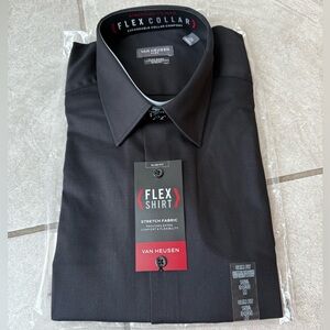 Van Heusen Black Flex Collar Dress Shirt